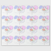 Pastel ballonnen in wolken inpakpapier (Vlak)