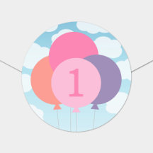 Pastel Ballonnen Lucht Wolken Meisjes Verjaardag