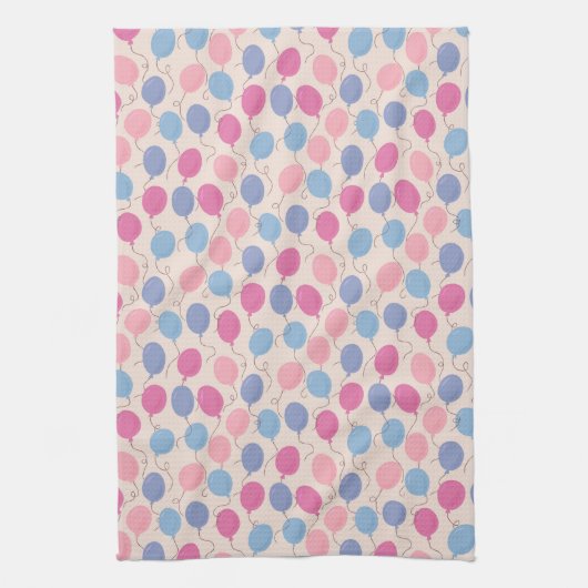 Pastel ballonnen theedoek (Verticaal)