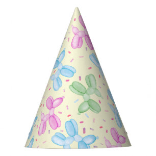 Pastel Balloon Animal Birthday Party Pet Feesthoedjes