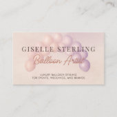 Pastel Balloon Artist Decorator QR Code Visitekaartje (Voorkant)