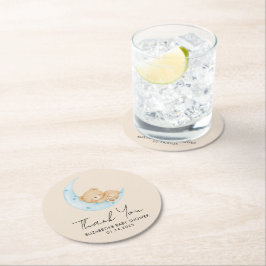 Pastel Balloon Baby Shower Ronde Kartonnen Onderzetter