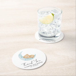 Pastel Balloon Baby Shower Ronde Kartonnen Onderzetter