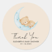 Pastel Balloon Baby Shower Ronde Sticker (Voorkant)