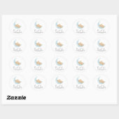 Pastel Balloon Baby Shower Ronde Sticker (Vel)