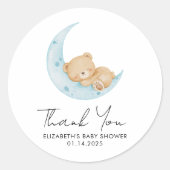Pastel Balloon Baby Shower Ronde Sticker (Voorkant)