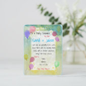 Pastel Balloons Baby shower per post Kaart (Staand voorkant)