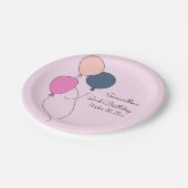 Pastel Balloons Kids verjaardagsfeest Bord (Gekanteld)