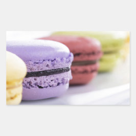 Pastel banketbakker Franse Macaron Rechthoekige Sticker