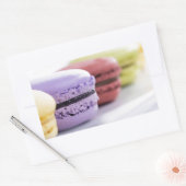 Pastel banketbakker Franse Macaron Rechthoekige Sticker (Envelop)