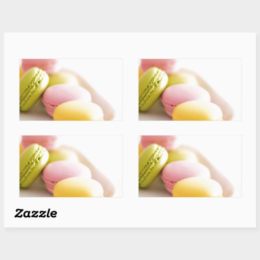 Pastel banketbakker Franse Macaron Rechthoekige Sticker (Vel)