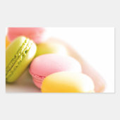 Pastel banketbakker Franse Macaron Rechthoekige Sticker (Voorkant)