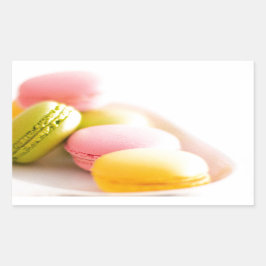 Pastel banketbakker Franse Macaron Rechthoekige Sticker