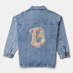 Pastel Barok Initiaal 'B' Denim Jas Denim Jacket