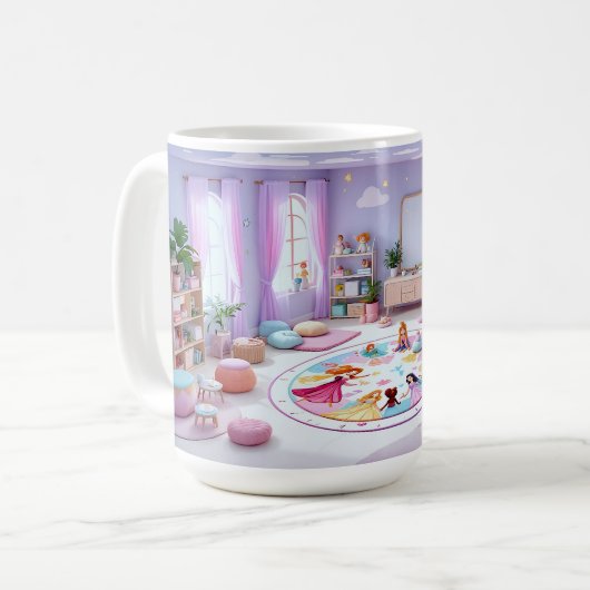 Pastel Barok Koffiemok (Voorkant links)