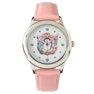 Pastel Barok Letter O Horloge