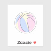 Pastel Basketbal Sticker (Vel)