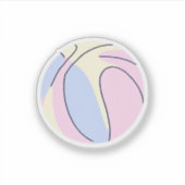 Pastel Basketbal Sticker (Voorkant)