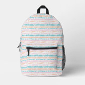 Pastel Batik Patroon Bedrukte Rugzak (Voorkant)