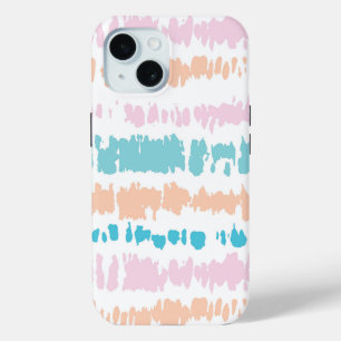 Pastel Batik Patroon iPhone 15 Case