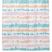 Pastel Batik Patroon Douchegordijn (Voorkant)