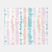 Pastel Batik Patroon Fleece Deken (Voorkant (Horizontaal))