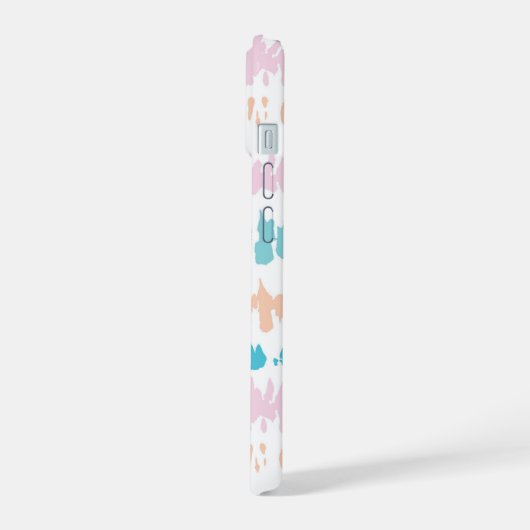 Pastel Batik Patroon iPhone 15 Case (Linkerkant)