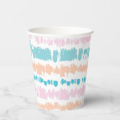Pastel Batik Patroon Papieren Bekers (Rechts)