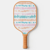 Pastel Batik Patroon Pickleball Paddle (Voorkant)