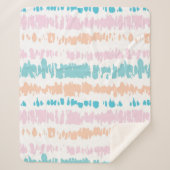 Pastel Batik Patroon Sherpa Deken (Voorkant)