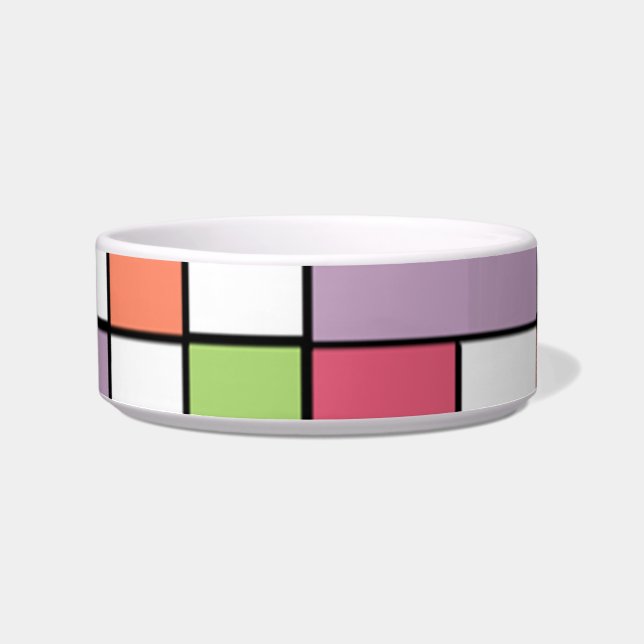 Pastel Bauhaus Voerbakje (Voorkant)