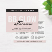 Pastel BB Gloed Facial After Care Instruction Kaar Visitekaartje (Bureau)