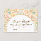 Pastel Beach Animals  Diapper Raffle Informatiekaartje (Voorkant)