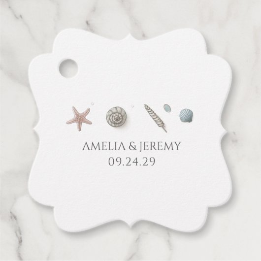 Pastel Beach Bedankjes Labels (Voorkant)