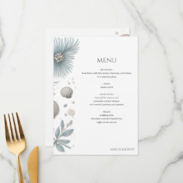 Pastel Beach bruiloft Menu