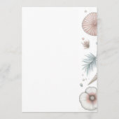 Pastel Beach bruiloft Menu (Achterkant)