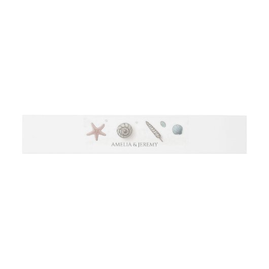 Pastel Beach bruiloft Uitnodigingen Wikkel (Vlak)