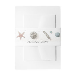 Pastel Beach bruiloft Uitnodigingen Wikkel