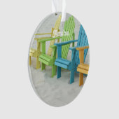 Pastel Beach Chairs in Aruba Ornament (voorkant)