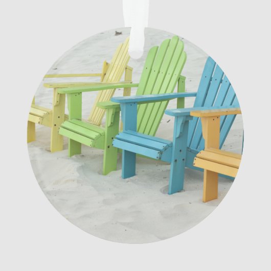 Pastel Beach Chairs in Aruba Ornament (achterkant)