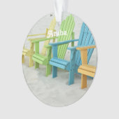 Pastel Beach Chairs in Aruba Ornament (voorkant)