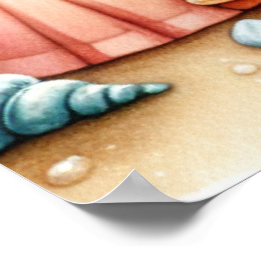 Pastel Beach Nursery Poster (Hoek)