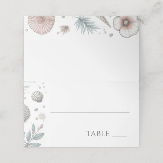 Pastel Beach Plaatskaartje (Buitenkant ongevouwen)