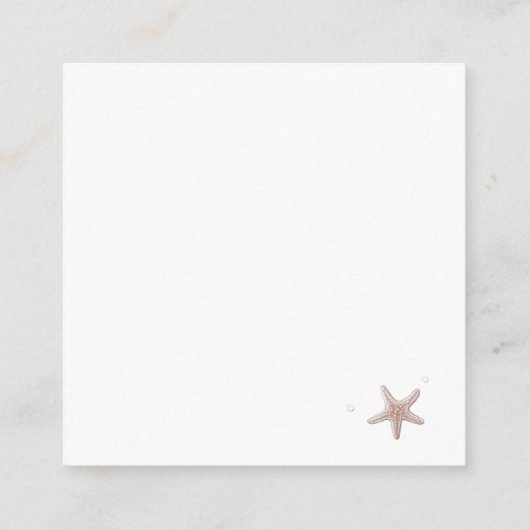 Pastel Beach QR-code Informatiekaartje (Achterkant)