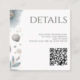 Pastel Beach QR-code Informatiekaartje