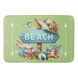 Pastel Beach Shells Badmat