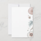 Pastel Beach Voedselkeuzes RSVP Kaartje (Achterkant)