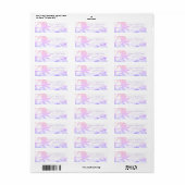 Pastel Beach Weddenschap Palm Tree Leaves Sunrise Etiket (Full Sheet)