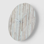 PASTEL BEACH WOOD CLOCK GROTE KLOK (Hoek)