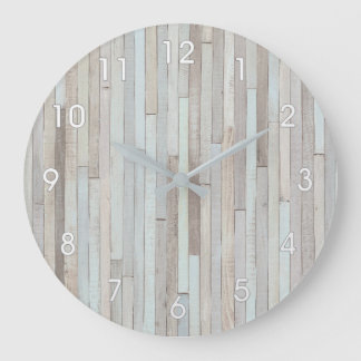 PASTEL BEACH WOOD CLOCK GROTE KLOK